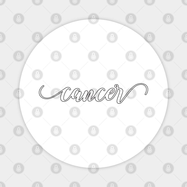 Cancer Zodiac Script Sticker Magnet by aterkaderk